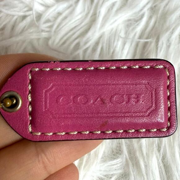 Coach Handbags - 1.5" y2k COACH Vintage Fob Bag Charm Hang tag Hangtag